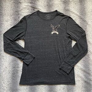 American Eagle Outfitters Dark Gray Long Sleeve Shirt Eagle Logo Mens Medium